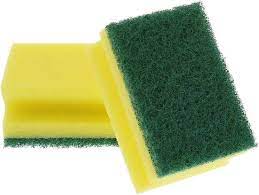 Éponge de cuisine jaune pad vert