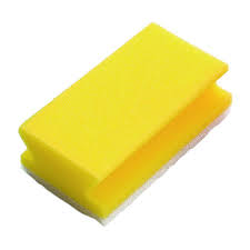 Eponge jaune pad blanc