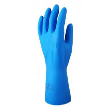 [750121] Gants latex bleues réutilisable taille M
