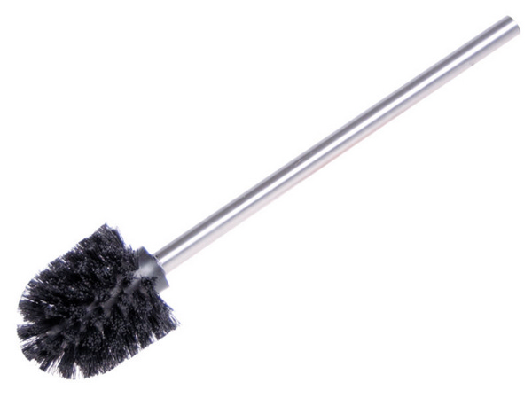 Brosse WC noir sans nettoie-rebord chromé