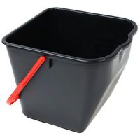 Seau noir 25 litres anse rouge