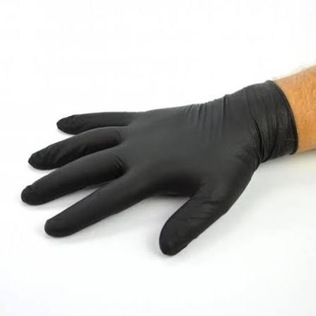 Gants jetables nitrile noir taille S