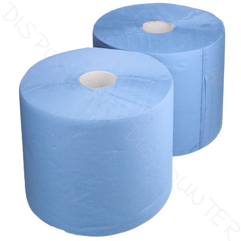 [200265] Papier industriel bleu 2 couches gaufré