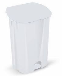 [350000] Poubelle 25 litres blanche à pédale