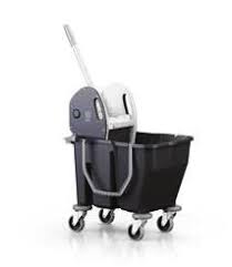 [400017] Seau de lavage double avec presse et roulettes