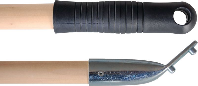 Manche en bois brut avec porte manche et attache 150 cm
